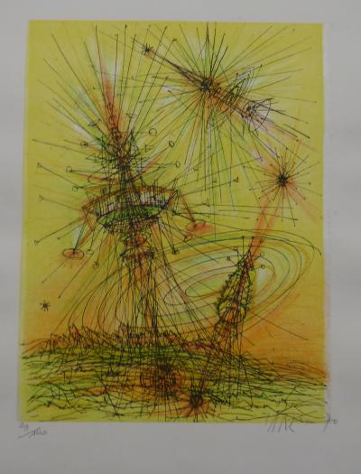 Jean CARZOU - De la Terre à la Lune 4, 1970 - Lithographie originale signée au crayon 2