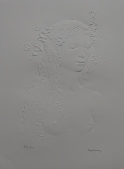 Jacques COQUILLAY - Empreinte nu de femme, 1980 - Gaufrage signé au crayon 2
