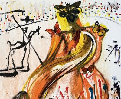 Salvador DALI - Tauromachie aux papillons, 1972 - Lithographie originale signée numérotée 2