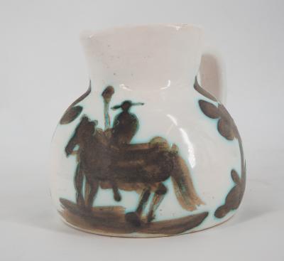 Pablo PICASSO : Pichet à décor tauromachique, 1956 - Céramique originale, Madoura (Vallauris) 2
