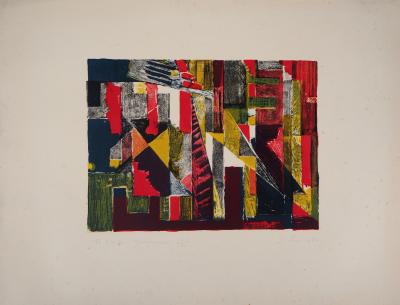 Jean PONS - Le quartier Montparnasse, 1950 - Lithographie originale signée et numérotée 2