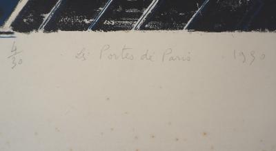 Jean PONS - Les Portes de Paris, 1950 - Lithographie originale signée et numérotée 2