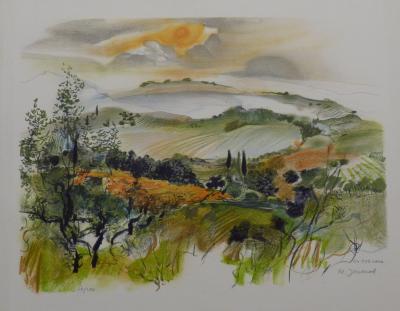 JOURNOD Monique - En Toscane -  Lithographie originale signée au crayon 2