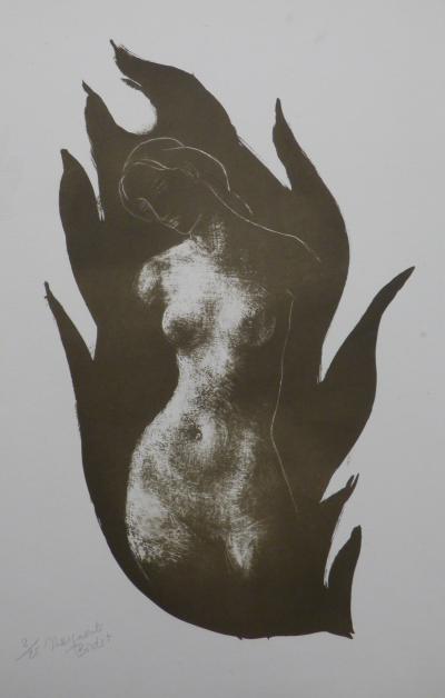 Marguerite BORDET - Douceur de femme, 1980 - Lithographie originale signée au crayon 2