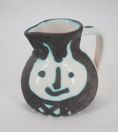 Pablo PICASSO : Pichet Têtes, 1956 - Céramique originale, Madoura (Vallauris) 2