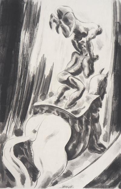 Jean-Gabriel DARAGNES - Le Cirque, 1946 - Gravure originale signée 2