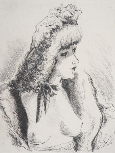 André DIGNIMONT - Regard amoureux, 1946 - Gravure originale 2