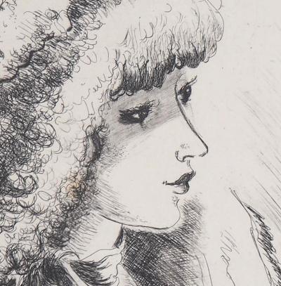 André DIGNIMONT - Regard amoureux, 1946 - Gravure originale 2