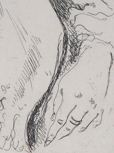 André DIGNIMONT - Regard amoureux, 1946 - Gravure originale 2