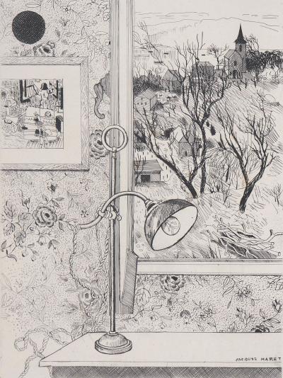 Jacques MARET - Vue de la fenêtre, 1946 - Gravure originale signée 2