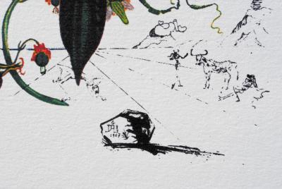 Salvador DALI (d’après) : Passiflore (Flordali) , 1979 - Lithographie signée 2