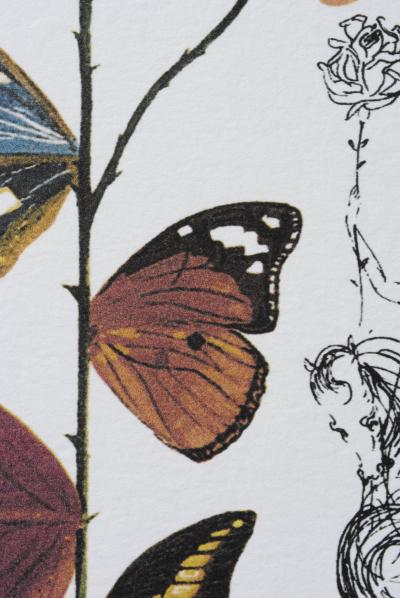 Salvador DALI (d’après) : Flordali -  La rose papillon, 1979 - Lithographie 2