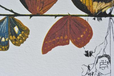 Salvador DALI : La rose papillon, 1979, Lithographie signée 2