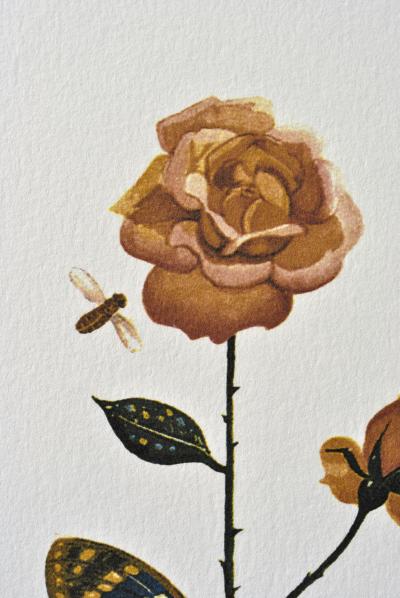 Salvador DALI : La rose papillon, 1979, Lithographie signée 2