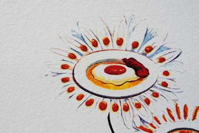 Salvador DALI (d’après) : Flordali -  Marguerites œuf au plat, 1979 - Lithographie 2