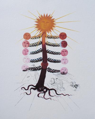 Salvador DALI : Arbre visage, 1979, Lithographie signée 2