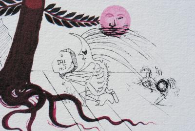 Salvador DALI : Arbre visage, 1979, Lithographie signée 2