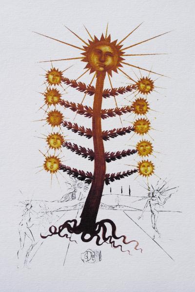 Salvador DALI (d’après) : L’arbre Soleil (Flordali), 1979 - Lithographie signée 2