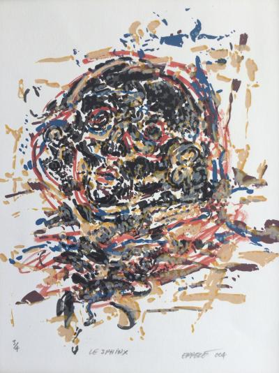 Gérard ÉPPELÉ - Le sphynx, 2004 - Sérigraphie originale 2