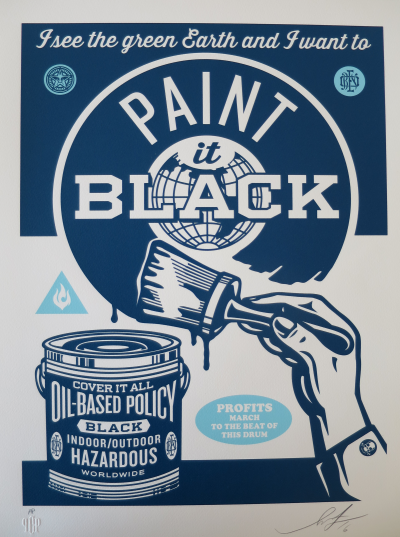 Shepard FAIREY (Obey) - Paint It Black série 1, 2016 - Sérigraphie signée et numérotée 2