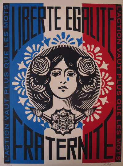 Shepard FAIREY (Obey) - Marianne L’action vaut plus que les mots - Sérigraphie signée et numérotée 2