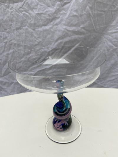 Serge Mansau pour Murano - Ensemble grande et petite coupe bleu et rose, 1992 2