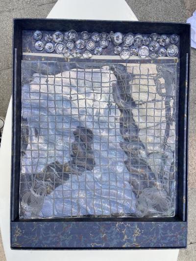 Serge MANSAU pour Saint-Louis -  Jeu de Solitaire en cristal, vers 1990 2