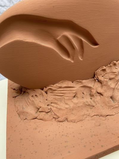 Serge MANSAU -  main de Bouddha, 1990 - Sculpture 2