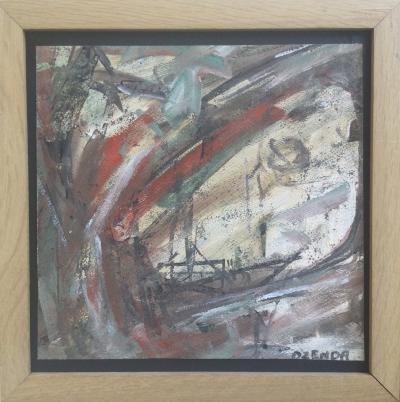 François OZENDA - Composition , vers 1960 - Gouache signée 2