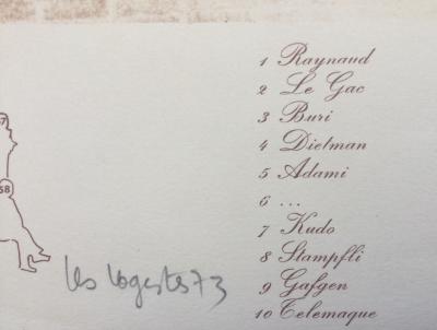 André MORAIN - Les logistes , 1973 - Photogravure en bistre signée 2