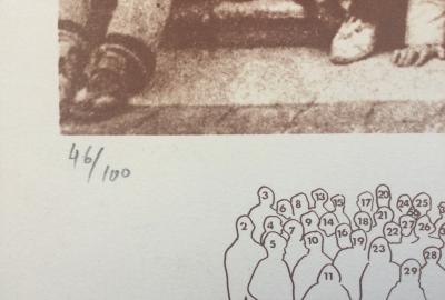 André MORAIN - Les logistes , 1973 - Photogravure en bistre signée 2
