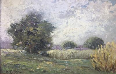 Jean-Baptiste ÉLICHE - La Plaine d’Andelly, 1903 - Huile sur panneau 2