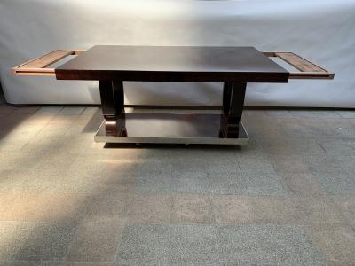 Table Art Déco en bois et placage de palissandre 2