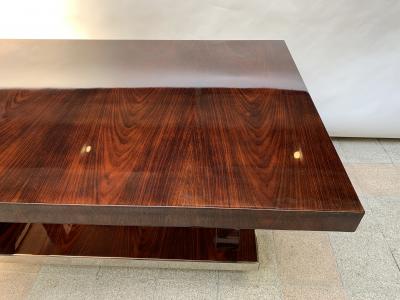 Table Art Déco en bois et placage de palissandre 2
