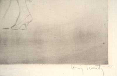 Louis ICART : L’Infirmière, c. 1917 - Gravure signée au crayon et dessin 2