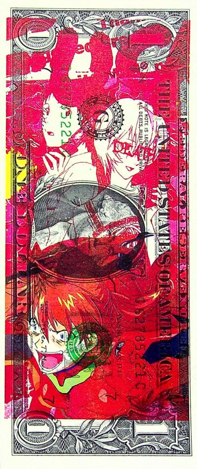 Death NYC - Manga girl with a angry face and a red background - Sérigraphie originale signée 2