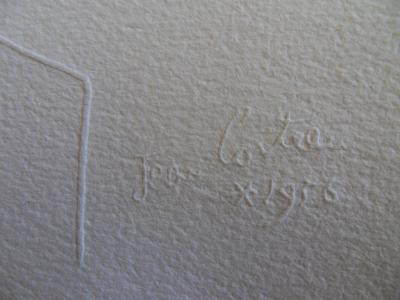 Jean COCTEAU (d’après) : Profil de rêveur - Gravure signée 2