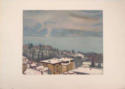 Albert MARQUET - Suisse, Lac Leman vu d’Ouchy - Gravure à l’aquatinte signée 2