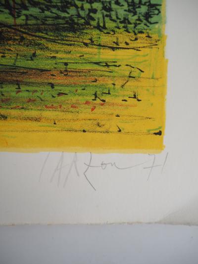 Jean CARZOU : Cathédrale de bateaux, 1971 - Lithographie originale signée et numérotée 2