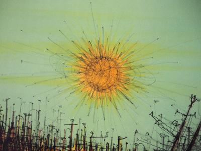 Jean CARZOU : Cathédrale de bateaux, 1971 - Lithographie originale signée et numérotée 2