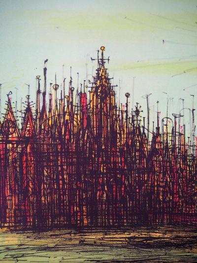 Jean CARZOU : Cathédrale de bateaux, 1971 - Lithographie originale signée et numérotée 2