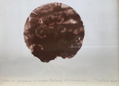 Jacques CASTEX - Peau de peinture marron , 2000 - Huile s 2