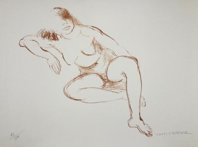Louis LEYGUE - Nu assis , vers 1970 - Lithographie originale signée au crayon 2