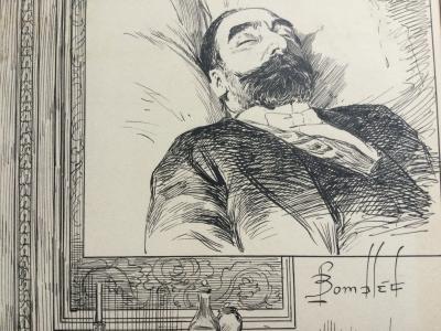 Louis BOMBLED - La mort du président Sadi Carnot ,1894 - Dessin’à la plume  signée 2