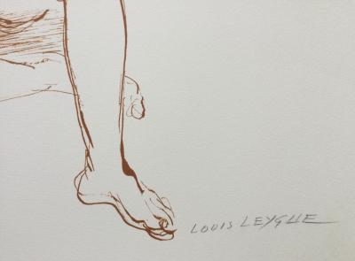 Louis LEYGUE - Nu assis , vers 1970 - Lithographie originale signée au crayon 2