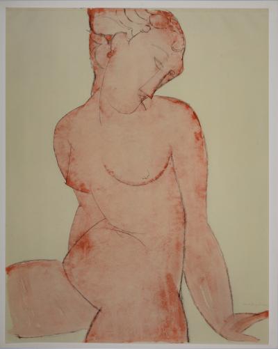 Amedeo MODIGLIANI (d'après) - Quarante-cinq dessins: Nu Féminin, 1959 - Lithographie (héliographie) 2