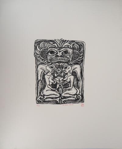 Pierre BETTENCOURT - Le grand magicien, 1991 - Gravure originale signée et numérotée 2