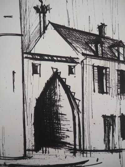 Bernard BUFFET  - Le village alsacien, 1961 - Lithographique signée 2