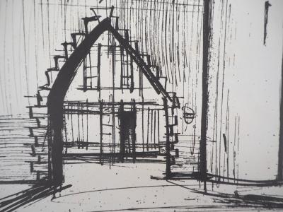 Bernard BUFFET  - Le village alsacien, 1961 - Lithographique signée 2