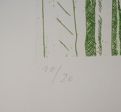 Gudrun VAN LEITNER - Bouquet de tulipes à la fenêtre - Eau-forte originale signée et numérotée 2